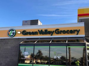 Green Valley Grocery Exterior Sign