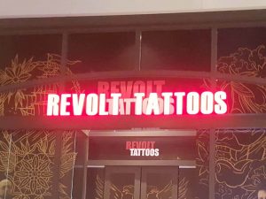 Revolt Tattos Exterior Signage