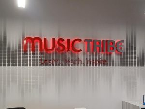 Music Tribe Interior Channel Letters